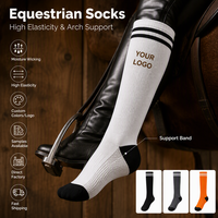 Chaussettes d'équitation professionnelles OEM pour hommes, style sport, écologiques, hauteur genou, respirantes, avec logo personnalisé