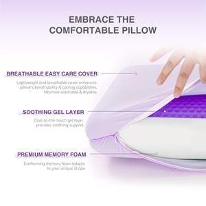 Ultra Cool Pain Relief Cooling Memory Foam Silicona <span class=keywords><strong>Visco</strong></span> Poliuretano <span class=keywords><strong>Gel</strong></span> Relleno Queen Size Cold Pillow Memory con <span class=keywords><strong>Gel</strong></span> de refrigeración - Product Image 4