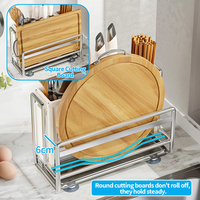 Porte-couteau en acier haut de gamme avec support de rangement magnétique Porte-ustensiles de cuisine durable Ensemble de rangement pour porte-couteaux