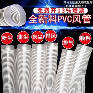 One Statue PVC Flexible Hose Transparent Corrugated Industrial Ventilation Duct For Dust Collector - Product Image 3
