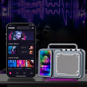 Tiện ích 2025 New Arrival OEM kim loại xách tay bluetooth5.3 Stereo Hifi nặng bass không dây LED ánh sáng Soundbar subwoof Loa - Product Image 2