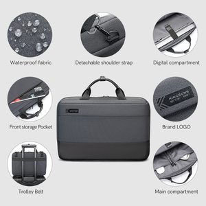 Maletín para Portátil Kingsons Serie Popular en Poliéster <span class=keywords><strong>Gris</strong></span> con Correa para Hombro, Fácil de Transportar, para Hombre - Product Image 5
