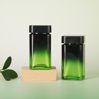 Pot en verre carré pour pilules et suppléments de 30 ml, 60 ml, 90 ml, 110 ml, flacon pharmaceutique pour comprimés avec couvercle à vis, conteneur pour capsules de vitamines