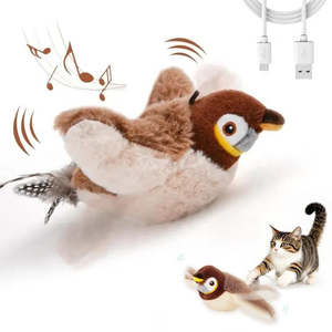 Jouet interactif rechargeable par USB pour chat, jouet simulant <span class=keywords><strong>le</strong></span> gazouillis des ailes du moineau cataire, nouvel arrivage - Product Image 1