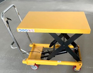 Bền an toàn đáng tin cậy Hướng dẫn sử dụng 1.5m chiều cao di động nâng nền tảng 350kg thép không gỉ OEM cắt kéo nâng bảng - Product Image 3