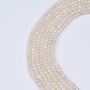 Perlas de Agua Dulce Naturales Blancas de 4-5 mm al por Mayor, Perlas Sueltas para DIY, Collar de Perlas, Productos Semiterminados con Perlas de Agua Dulce Perforadas - Product Image 4