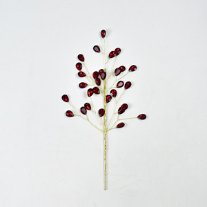 Tiges de fleurs en cristal artificiel, fausses fleurs en acrylique pour la décoration de Noël, arrangements DIY - Product Image 1