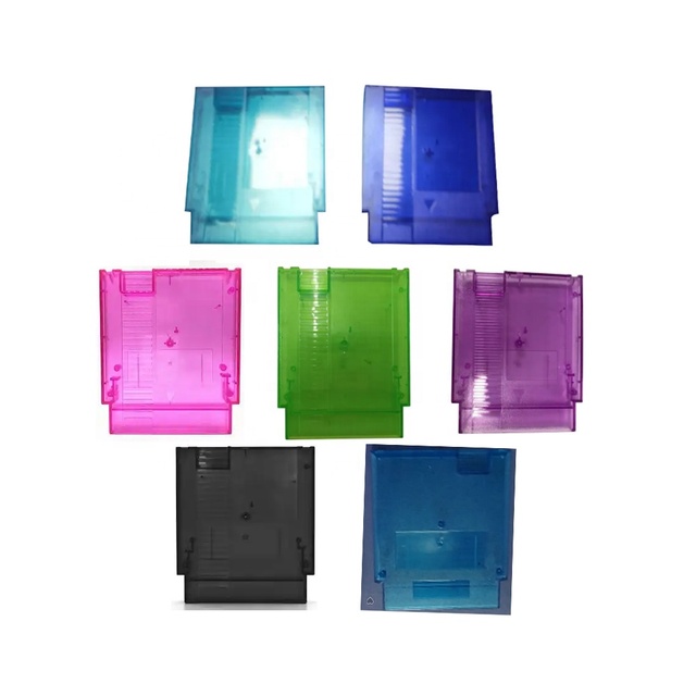 72 Pins Game Cartridge Replacement Plastic Shell for NES with 3 Screws Transparent Blue Green Purple Black