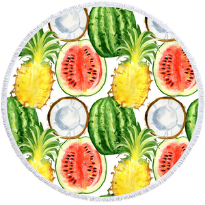 Khăn Tắm Biển Tròn In Hình Tròn Nhanh Khô Tùy Chỉnh Sọc Vi Sợi - Product Image 5