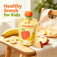 Pochette souple personnalisée avec bec verseur, emballage souple OEM pour purée de fruits pour bébés, qualité alimentaire, Doypack, marque privée acceptée