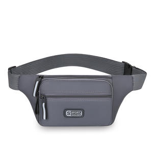 Riñonera Deportiva Unisex de Moda, Gris, de Tela Oxford, Ligera, Transpirable, para Viajes de Negocios y Desplazamientos Diarios - Product Image 1