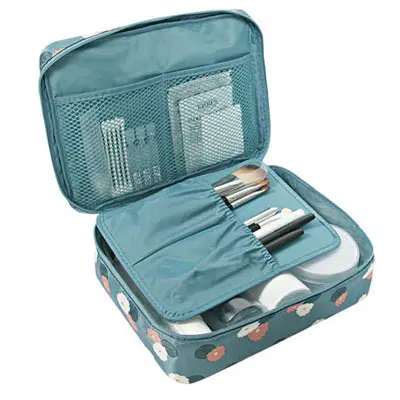 مستحضرات التجميل حقيبة حالات مخصص المحمولة السفر حقيبة التخزين المحمولة مزدوجة طبقة السيدات حقيبة مستحضرات تجميل الرجال السفر غسل مربع