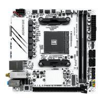 Carte mère JGINYUE B350I-PLUS ARGB AM4 Mini ITX DDR4 avec double M.2 NVMe et synchronisation ARGB 2,5V pour processeur Ryzen, personnalisable OEM en gros