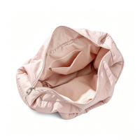 Sac fourre-tout matelassé personnalisé avec logo OEM, sac à bandoulière en nylon effet nuage pour femme, sac de shopping et de voyage quotidien, design coloré