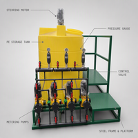 Système de dosage automatique PAC pour le traitement de l'eau et des eaux usées avec réservoir de produits chimiques et pompes doseuses