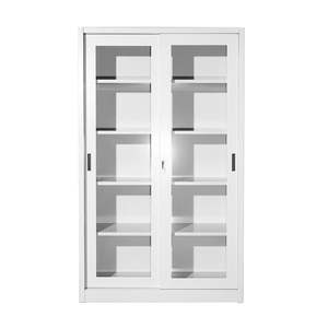 Ripiani 4/8 regolabili in vetro temperato con bordi tondi porta per ufficio di archiviazione e uso in officina - Product Image 1