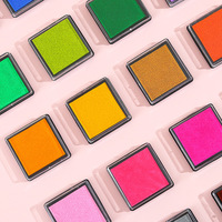 Offre Spéciale : Tampon encreur pour empreintes digitales 4x4 cm, 20 couleurs, mini tampon carré et tampon encreur pour loisirs créatifs