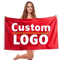 Drapeau extérieur personnalisé double face 3x5 pieds avec texte/photo/logo personnalisés, en polyester, cadeau d'entreprise pour les promotions
