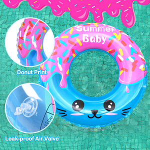 Manufacturer Wholesale Eco-Friendly PVC <strong>Inflatable</strong> Swim Ring Donut Shark Mermaid Summer Beach <strong>Pool</strong> <strong>Float</strong> for Kids Adults Outdoor - Product Image 2