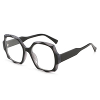 Lunettes Twooo T1606, nouvelles lunettes carrées à fleurs, personnalisées, minimalistes, octogonales, rectangulaires, anti-lumière bleue