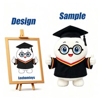 Peluche Oiseau Bleu Adorable avec T-shirt Jaune et Écharpe Rouge en Velboa Ultra Doux, Mascotte Oiseau de Dessin Animé, Logo Personnalisé OEM, Cadeau pour Événement Scolaire