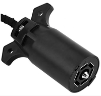 OEM 7-poliger Anhängerstecker auf 4-Wege-Flachstecker-Adapter 6-24V Anhängerstecker Rundsteckverbinder-Konverter für Wohnwagen