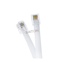 Cable Plano RJ12 de 1m 3m 5m 10m 15m, Cable Telefónico RJ12 6P6C Macho a Macho, Cable de Conexión Recto