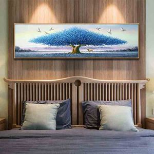 Modern Minimalist Fu Elk Decoration Bedroom Hanging Painting <strong>Landscape</strong> Green Tree Mural <strong>Forest</strong> Wall Hanging Painting - Product Image 2
