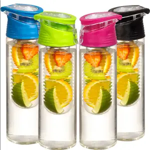 Bpa Бесплатная туристическая пластиковая прозрачная бутылка для воды для фруктов и сока