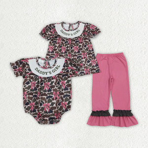 Toddler Baby Girls Embroidery Mama's Girl Floral Print Ruffle Shorts Set Casual Two-Piece Outfits for Mother's Day Wear - Product Image 6
