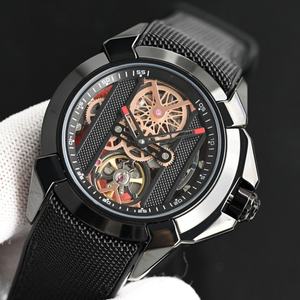 Montre squelette pour homme de qualité supérieure, tendance, avec grand cadran, design ajouré, mouvement mécanique automatique luxueux - Product Image 3