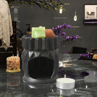 Bougeoir chauffe-plat en céramique de Style nordique intérieur porcelaine brûleur noir huile aromatique décor à la maison diffuseur d'encens intérieur