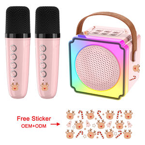 Baffe e microfono Mini Baffe e microfono portatile senza fili per bambini Karaoke suoni altoparlanti Stereo poco con microfono - Product Image 2