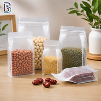 Sacs en plastique transparents à fond plat avec fermeture éclair Lebei Packing, réutilisables, pour le stockage des légumineuses, des céréales, des noix
