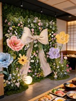 Boogknoop Wanddecoratie Kunstbloemen Kunstbloemen Scène Styling Winkel Achtergrond Bloemenmuur Hoogwaardig binnenlandschapsschikking ornament