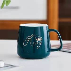 Groothandel koffie tumbler heater-Mokken Usb Aangepaste Logo Emerald Herbruikbare Luxe Keramische Koffie Kopjes Mokken Met Geschenkdoos Boiler