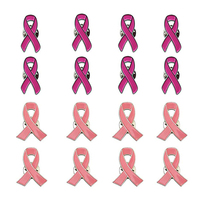 Personnalisé métal artisanat dur émail doux broche broche broche rose sensibilisation au cancer du sein ruban épinglette ruban badge