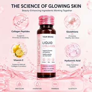OEM Nicotinamide <b>Collagen</b> Oral <b>Liquid</b> with Glutathione for Skin Orange Flavor Drink 50ml - Product Image 4