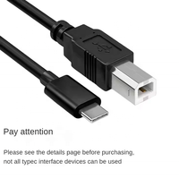 Câble d'imprimante Cantell OEM Type C personnalisable 0.5m 1m 1.5m 2m gaine PVC USB 2.0 MIDI OTG fonction de charge fonction scanner