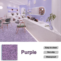 Peinture époxy auto-nivelante effet marbre à base de résine et sable coloré pour sols en béton, application au pinceau, prix usine, vente en gros