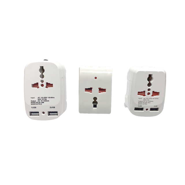 Factory Wholesale EU Type French Type to Multifunctional Socket With USB Socket With Indicator Light Conversion Plug