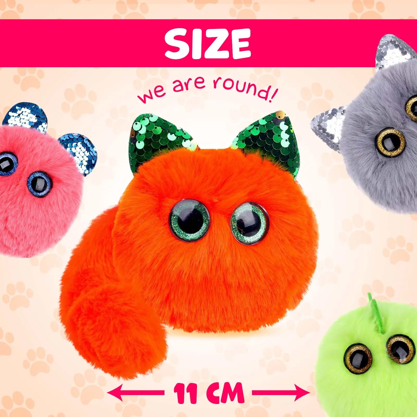 Puffy fluffy Showbox pets 6pcs toys Kids Hobbies Classic Toys Wholesale Children Funny Toy for Kids Picture Color Type
