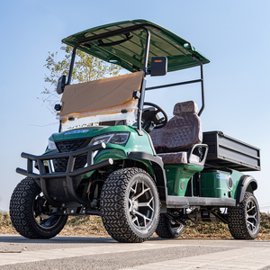 Voiturette <span class=keywords><strong>de</strong></span> <span class=keywords><strong>golf</strong></span> électrique longue portée 50 km, moteur 48 V 3,5 kW, pneus tout-terrain en alliage d'aluminium, sièges <span class=keywords><strong>de</strong></span> luxe et compartiment <span class=keywords><strong>de</strong></span> chargement ouvert - Product Image 1