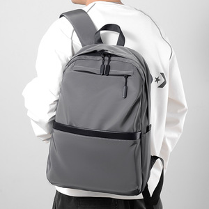 Laptop <b>Backpack</b> <b>Large</b> Capacity Anti-Theft Unisex Business Student School Bag Solid Color Black Gray Blue Summer 2023 - Product Image 3