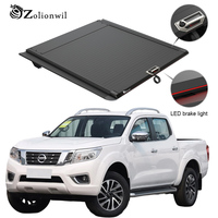 Zolionwil Harte Aufrollbare Abdeckplane für LKW-Ladefläche mit Brems-LED-Licht für Nissan Navara D40 Np300 Titan 2019 2022