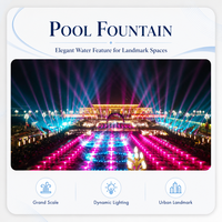 Fuente de Chorro de Agua para Piscina con Luces - Fuente de Chorro Laminar para Cubierta - Luz LED para Fuente - Directo de Fábrica, CE RoHS, Personalizable