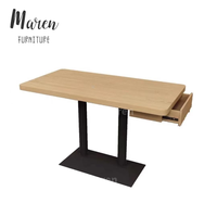 Ensemble de table et chaises de style moderne pour hôtel, café, pizzeria, restaurant, avec canapé et banquette, en bois massif