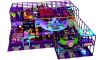 Diseño Personalizado OEM ODM, Parque de Diversiones Moderno y de Última Tendencia, Laberinto, Equipo de Juegos para Niños, Área de Juegos Interior con Trampolín y Piscina de Pelotas