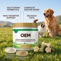 Probiotiques personnalisés pour chiens et chats, sous forme de friandises molles, avec oméga-3, pour le soutien immunitaire et la santé intestinale, vente en gros