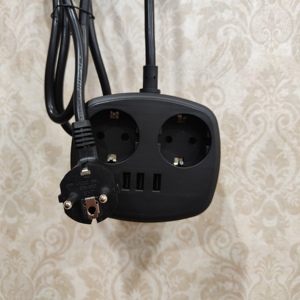 Vastfafa <span class=keywords><strong>16A</strong></span> 2 voies 3 USB 230V Prise d'extension électrique avec prise (2 prises) avec prise européenne de type VDE et charge rapide 12W - Product Image 5
